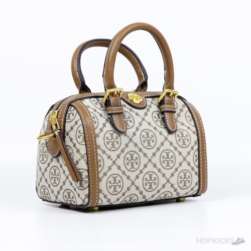 Tory Burch T Monogram Barrel Bag (Dot Perfect)